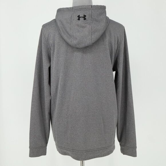 Under Armour Hoodie Sweatshirt Medium Mens Gray Coldgear Pullover Pouch Pocket - Picture 10 of 10